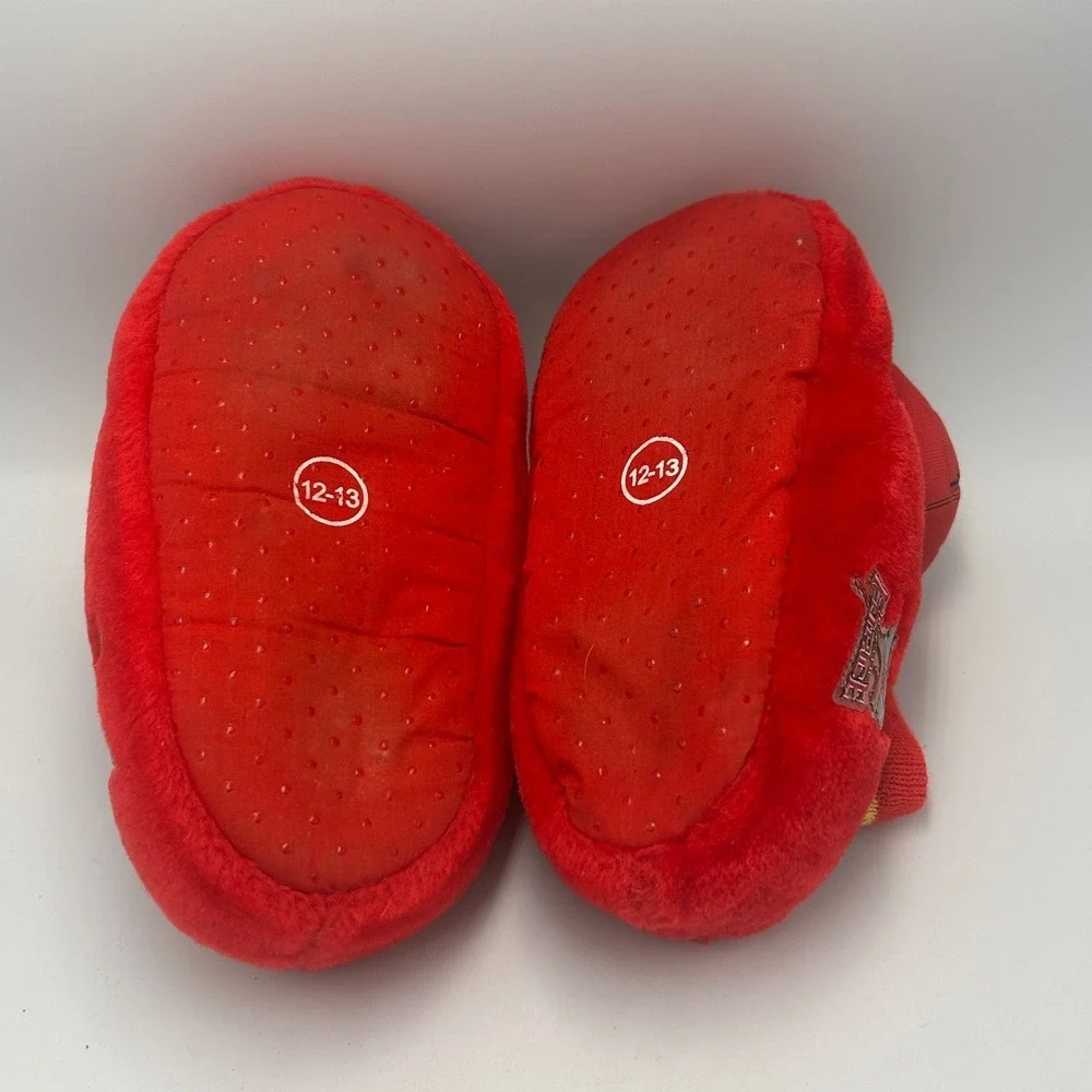 Vintage Power Rangers Mystic Force Red Kids Size‎ 12/13 Plush Slippers 2006 Y2K